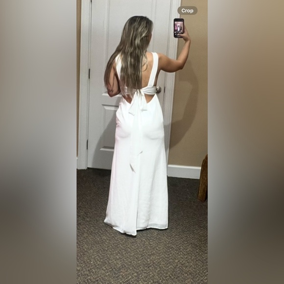 Azazie White Dress - Picture 4 of 5